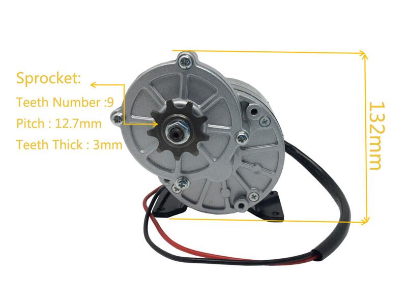 Moteur Brushless 36V 350W MY1016 - Pour Vélo électrique, Go-kart, VTT Ou Trottinette