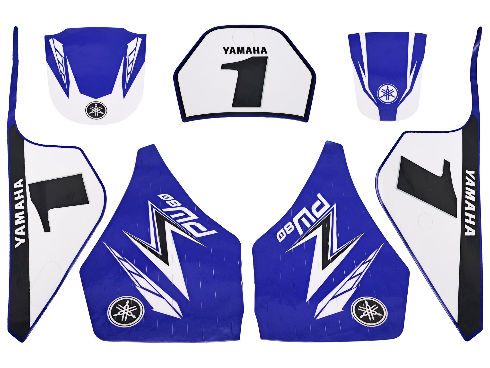 Kit Carénage Plastique ABS Complet Pour Yamaha PW80 - Garde-Boue, Réservoir Et Siège Dirt Pit Bike