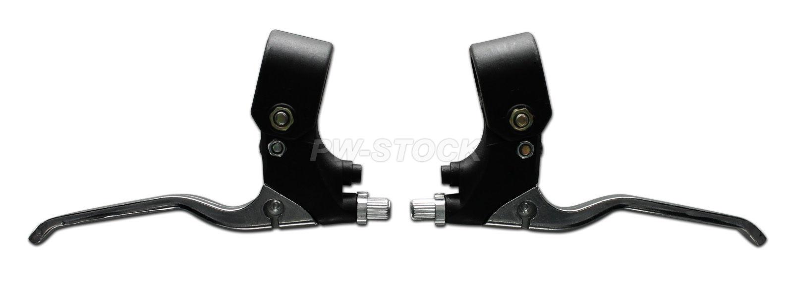 Qiilu Kit Leviers De Frein + Poignées + Interrupteur Marche/Arrêt Pour Pocket Bike Mini Moto 47cc 49cc